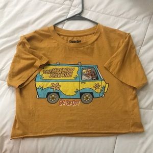 Yellow/orange Scooby-Doo Mystery Machine crop-top
